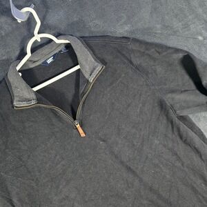 Lands' End Quarter‎ Zip Pullover Sweater Casual Comfy Long Sleeve Gray Mens XL